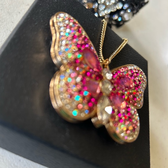 Dazzling Multicolor Butterfly Pendant Necklace - Picture 5 of 5
